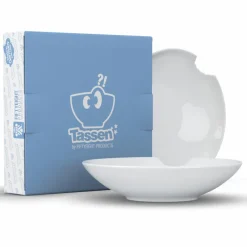 58 fiftyeight Weiß>2 Kleine tiefe Teller mit Biss, 18cm, weiß