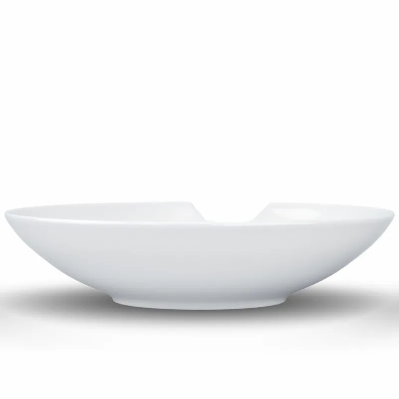 58 fiftyeight Weiß>2 Kleine tiefe Teller mit Biss, 18cm, weiß