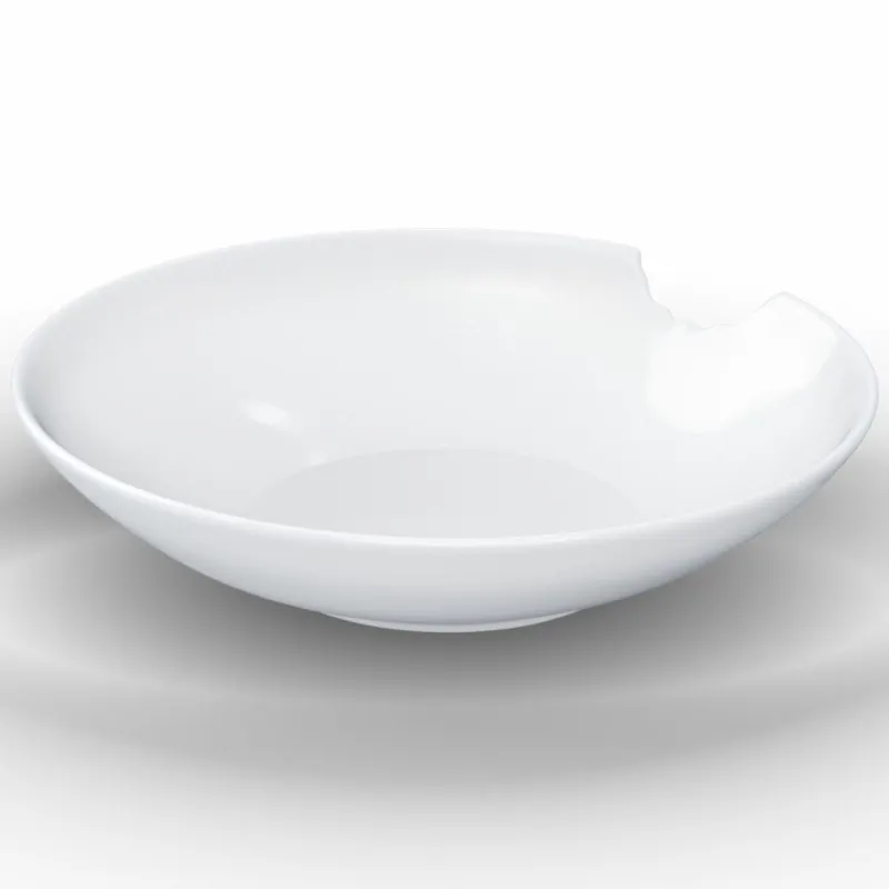 58 fiftyeight Weiß>2 Kleine tiefe Teller mit Biss, 18cm, weiß