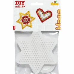 Dan Import-HAMA® Basteln>2 Stiftplatten Herz/Stern klein im Beutel
