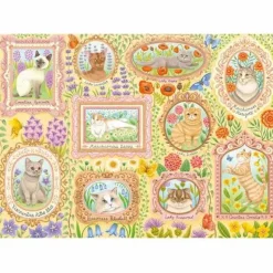 Schmidt Spiele Erwachsenenpuzzle>Adelige Katzen In Blütenpracht 1000 Teile