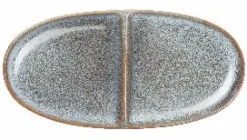 Asa Selection Weiß>Aperitif Teller 2-geteilt, oval, denim