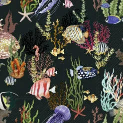 IHR Servietten Und Serviettenringe|Servietten>ATOLL Black Lunch-Servietten L 992807