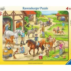 Ravensburger Kinderpuzzle>Auf dem Pferdehof - Rahmnenpuzzle 40 Teile