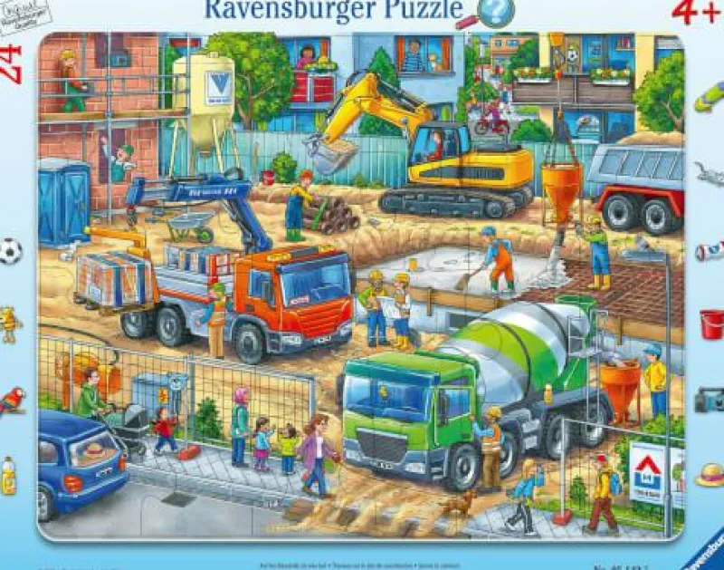 Ravensburger Kinderpuzzle>Auf der Baustelle ist was los! - Puzzle 24 Teile
