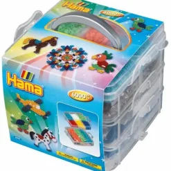 Dan Import-HAMA® Basteln>Aufbewahrungsbox klein mit 6.000 Perlen und 3 Stif