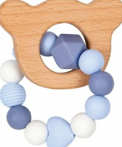 COPPENRATH SPG Spielen>BabyGlück - Silikon-Holz-Beißring, hellblau