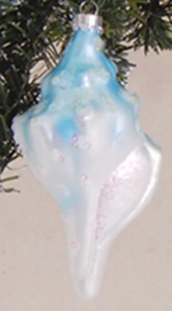 Krebs Glas Lauscha Baumschmuck Und Zubehör>Baumanhänger Blaue Muschel Ornament, 9cm