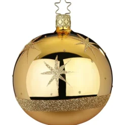 Inge Glas Manufaktur Baumschmuck Und Zubehör>Baumanhänger Sternenklar 10c inkagold glanz
