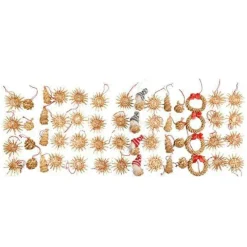 Det Gamle Apotek Baumschmuck Und Zubehör>Baumanhänger Stroh 56 Stück