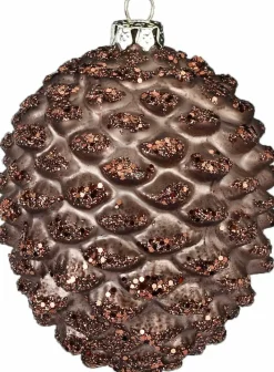 Magic by Inge Baumschmuck Und Zubehör>Baumanhänger Zapfen 8cm Glas Elegant Lounge