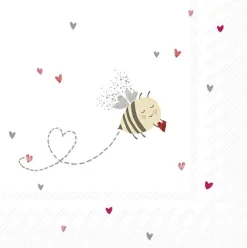 IHR Servietten|Servietten Und Serviettenringe>BEE MY VALENTINE red grey Lunch-Servietten L 98821