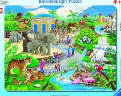 Ravensburger Kinderpuzzle>Besuch im Zoo - Puzzle 45 Teile