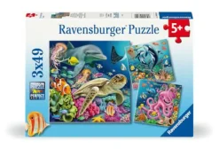 Ravensburger Kinderpuzzle>Bezaubernde Unterwasserwelt - Puzzle 3x49 Teile