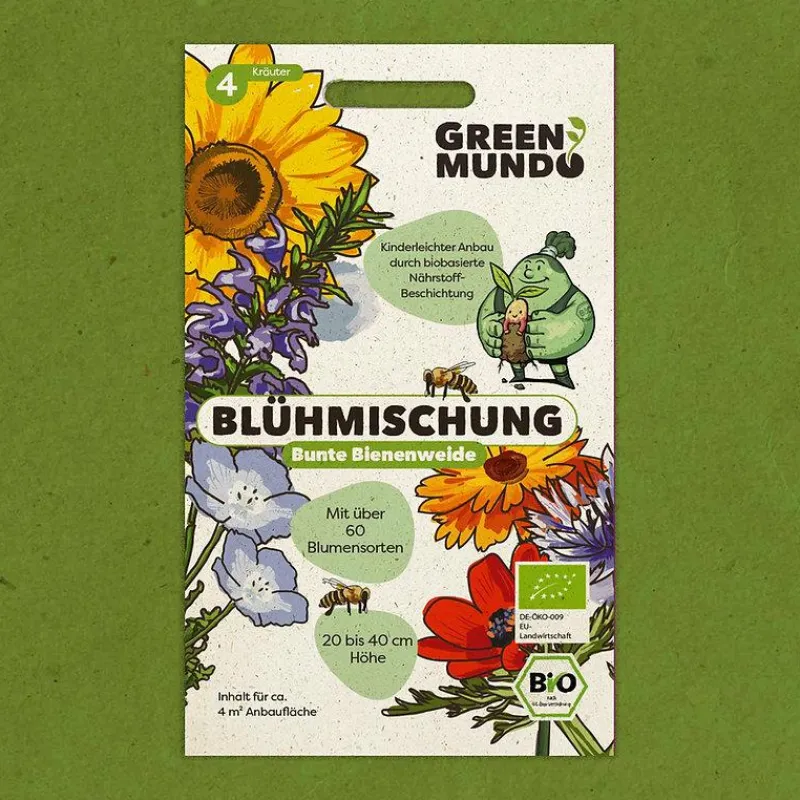 Green Mundo Geschenkideen>BIO-Saatgut Blühmischung Bunte Bienenweide