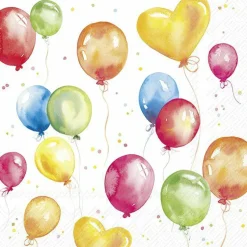 IHR Servietten Und Serviettenringe|Servietten>BIRTHDAY BALLOONS Lunch-Servietten L1070400