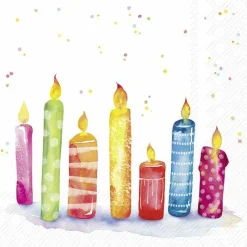 IHR Servietten Und Serviettenringe|Servietten>BIRTHDAY CANDLES Lunch-Servietten L1070800