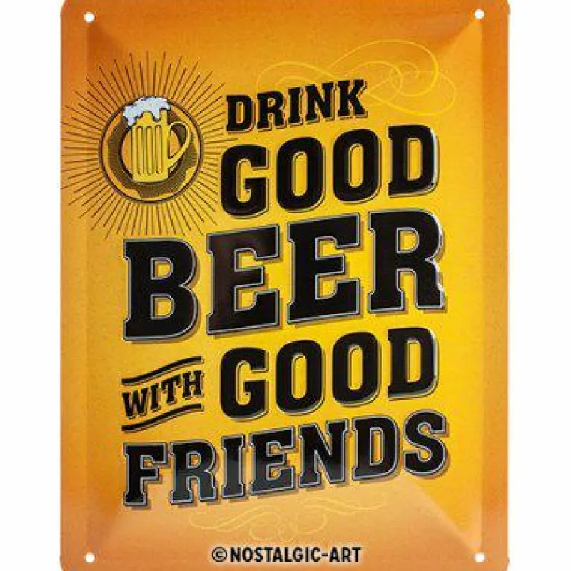 Nostalgic-Art Wand- Und Fensterdekoration>Blechschild 15 x 20 cm Drink Good Beer