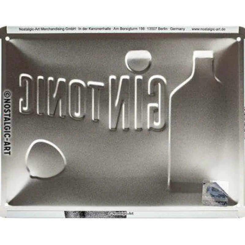 Nostalgic-Art Wand- Und Fensterdekoration>Blechschild 15 x 20 cm Gin Tonic