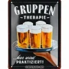Nostalgic-Art Wand- Und Fensterdekoration>Blechschild 15 x 20 cm Gruppentherapie - Bier