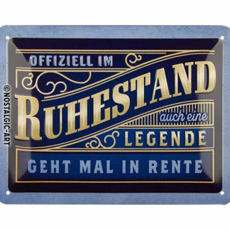 Nostalgic-Art Wand- Und Fensterdekoration>Blechschild 15 x 20 cm Ruhestand