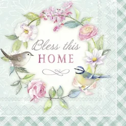 IHR Servietten Und Serviettenringe|Servietten>BLESS THIS HOME turquoise Lunch-Servietten L 94694