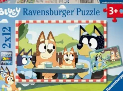 Ravensburger Kinderpuzzle>Bluey Familienzeit - Puzzle 2x12 Teile