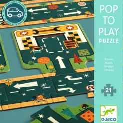 Djeco Kinderpuzzle>Bodenpuzzle: Strassen, 21 Teile