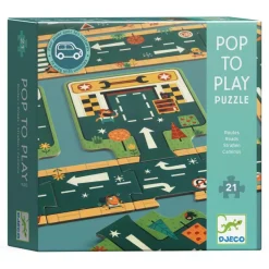 Djeco Kinderpuzzle>Bodenpuzzle: Strassen, 21 Teile