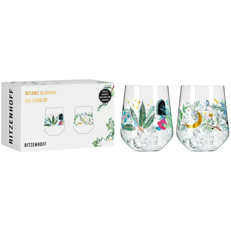 Ritzenhoff Barzubehör|Bargläser>Botanic Glamour Gin Tumbler 2er 7 8 GWAW H23