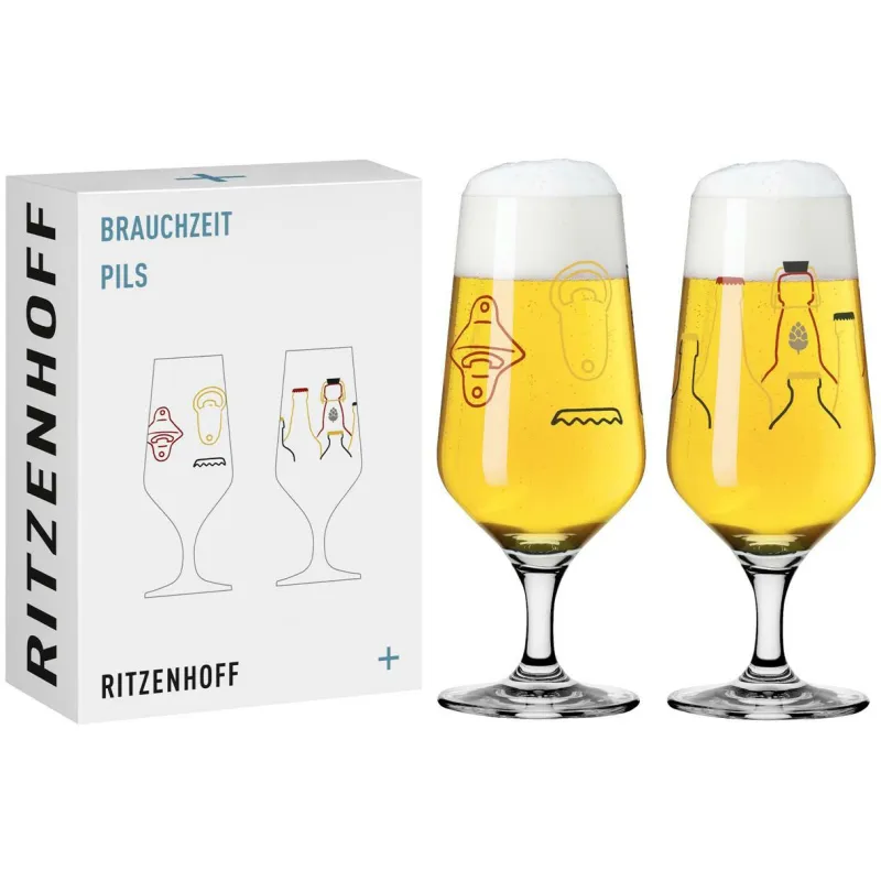 Ritzenhoff Bier Und Schnaps>Brauchzeit Pils 2er-Set 13 14 A. Vasconcelos F24