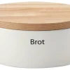 Continenta Brotkörbe Und Brotboxen>Brottopf oval weiß Keramik 30x23x13,5cm