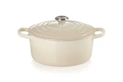 Le Creuset Töpfe Guss Und Silagan>Bräter Signature rund 22 cm Meringue