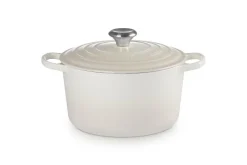 Le Creuset Töpfe Guss Und Silagan>Bräter Signature rund hoch 24 cm Meringue