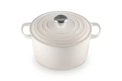 Le Creuset Töpfe Guss Und Silagan>Bräter Signature rund hoch 24 cm Meringue