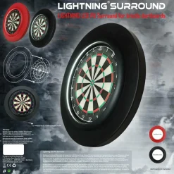 BULL'S® Erwachsenen Und Kennerspiele|Geschenkartikel Für Große>Lightning LED PU Surround red