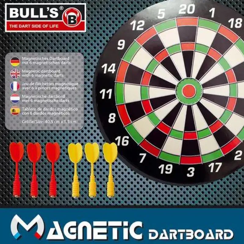 BULL'S® Erwachsenen Und Kennerspiele|Geschenkartikel Für Große>Magnetic Dartboard mit 6 Pfeilen
