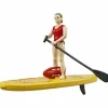 Bruder Fahrzeuge Und Fluggeräte>bworld Life Guard mit Stand Up Paddle