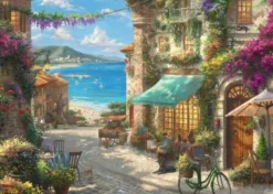 Schmidt Spiele Erwachsenenpuzzle>Cafe an der italienischen Riviera - Puzzle 1000 Te