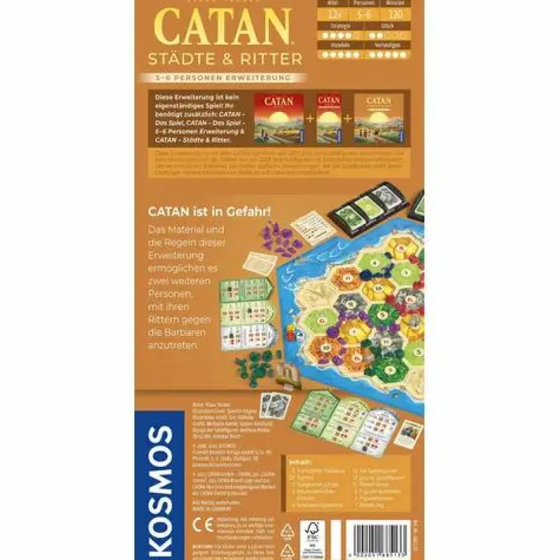 Kosmos Familien- Und Gesellschaftsspiele>CATAN - Städte & Ritter - 5/6. Spieler