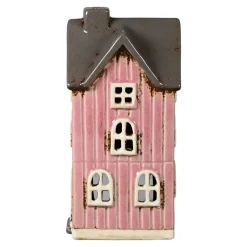 Det Gamle Apotek Kerzen, Leuchter Und Zubehör>Ceramic House pink for T-Light 17x8x7