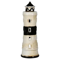 Det Gamle Apotek Kerzen, Leuchter Und Zubehör>Ceramic House white for T-Light 21x7x7