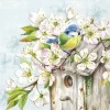 IHR Servietten Und Serviettenringe|Servietten>CHERRY BLOSSOM BIRDHOUSE L.blu Lunch-Servietten L1