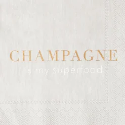 Räder Servietten Und Serviettenringe|Servietten>Cocktailserviette "Champagne is my superfood", 25
