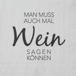 Räder Servietten Und Serviettenringe|Servietten>Cocktailserviette „Man muss auch mal Wein sagen",