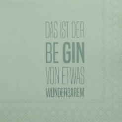 Räder Servietten Und Serviettenringe|Servietten>Cocktailserviette „Das ist der Be Gin", 25cmx25cm
