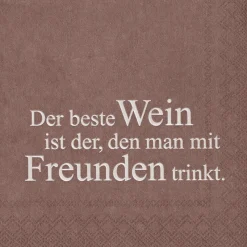 Räder Servietten Und Serviettenringe|Servietten>Cocktailserviette „Der beste Wein", 25x25cm