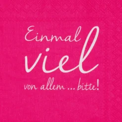 Räder Servietten Und Serviettenringe|Servietten>Cocktailserviette „Einmal viel von allen...bitte!"