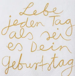 Räder Servietten Und Serviettenringe|Servietten>Cocktailserviette „Lebe jeden....", 25cmx25cm