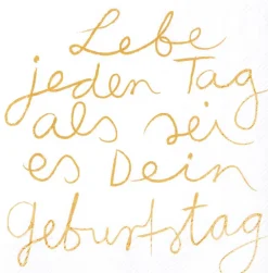 Räder Servietten Und Serviettenringe|Servietten>Cocktailserviette „Lebe jeden....", 25cmx25cm